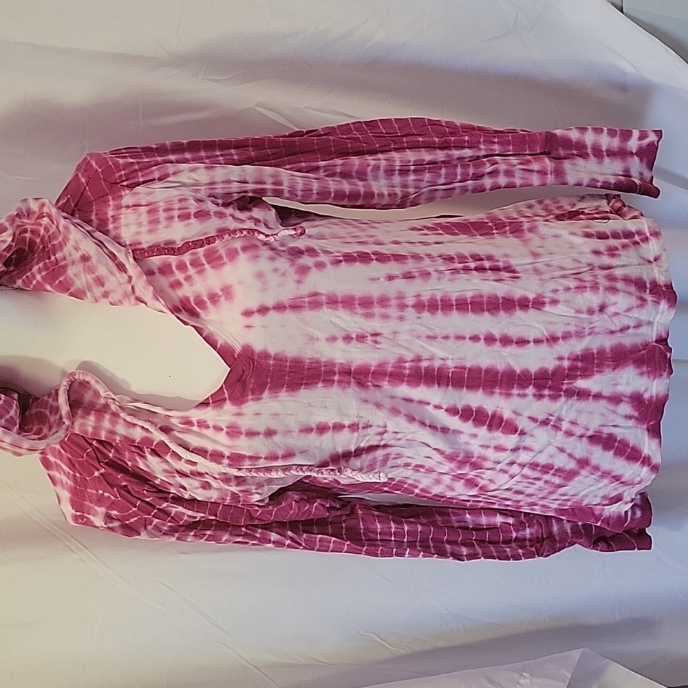 Ladies hooded long sleeve T